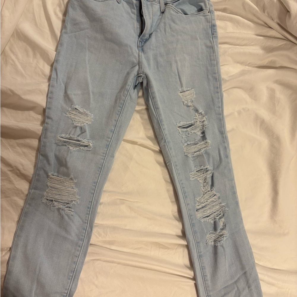Levi Strauss &Co Light Blue Distressed Women's Jeans